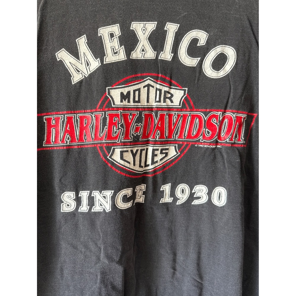 Harley Davidson Vintage 90s‎ T-Shirt Mens XL Single Stitch Eagle Mexico Biker - Picture 9 of 10